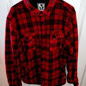 Voyager Fleece lined button up flannel jacket